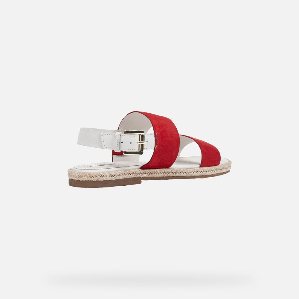 Geox Sandals Red/White Kolleen - Geox Womens Shoes - GWZIOP895